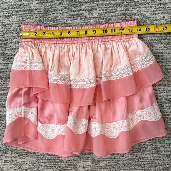 LoveShackFancy Fia Skirt & Zaria Blouse Pink Colorblock Silk Large/Med Revolve - Picture 14 of 16